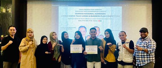Mahasiswa Agribisnis Unismuh Makassar Raih Juara Pertama LKTI Tingkat Nasional FOPSAMU di Yogyakarta